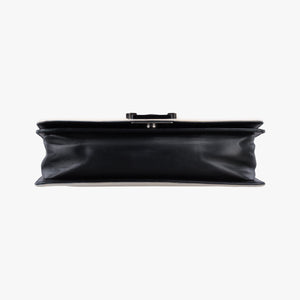 Pre-owned Chanel BOY CHANEL Black×white Leather A66712 shoulderbag | stylenewstar