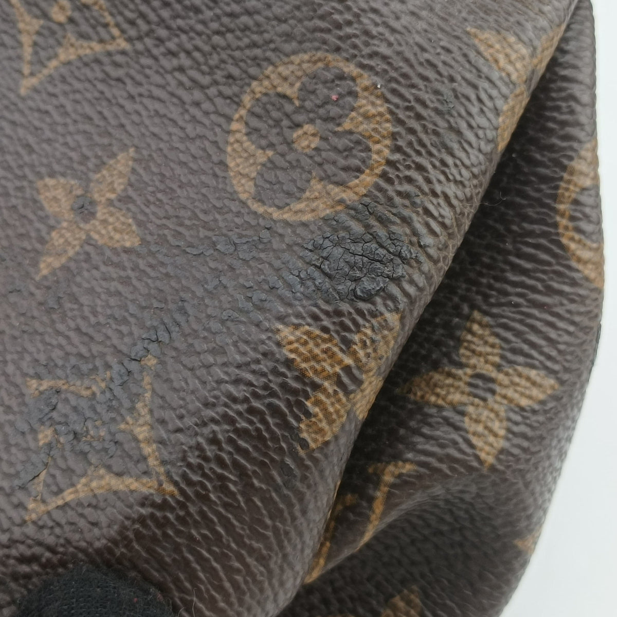 Pre-owned Louis Vuitton PALLAS Brown×CERISE Monogram Canvas×calf leather M41175 shoulderbag | stylenewstar