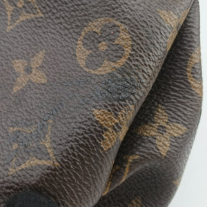 Pre-owned Louis Vuitton PALLAS Brown×CERISE Monogram Canvas×calf leather M41175 shoulderbag | stylenewstar