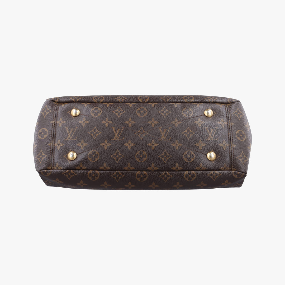 Pre-owned Louis Vuitton PALLAS Brown×CERISE Monogram Canvas×calf leather M41175 shoulderbag | stylenewstar
