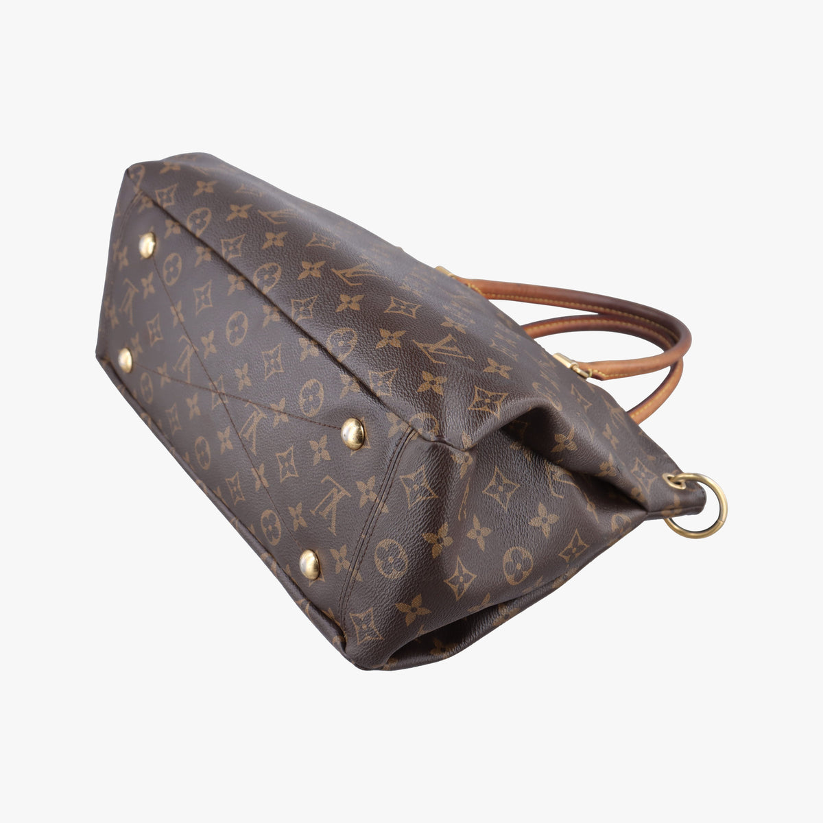 Pre-owned Louis Vuitton PALLAS Brown×CERISE Monogram Canvas×calf leather M41175 shoulderbag | stylenewstar