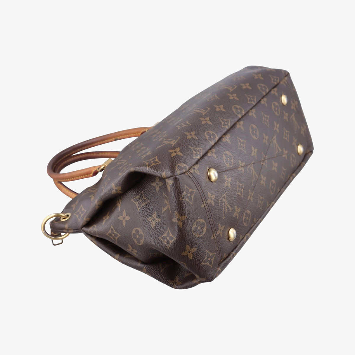 Pre-owned Louis Vuitton PALLAS Brown×CERISE Monogram Canvas×calf leather M41175 shoulderbag | stylenewstar