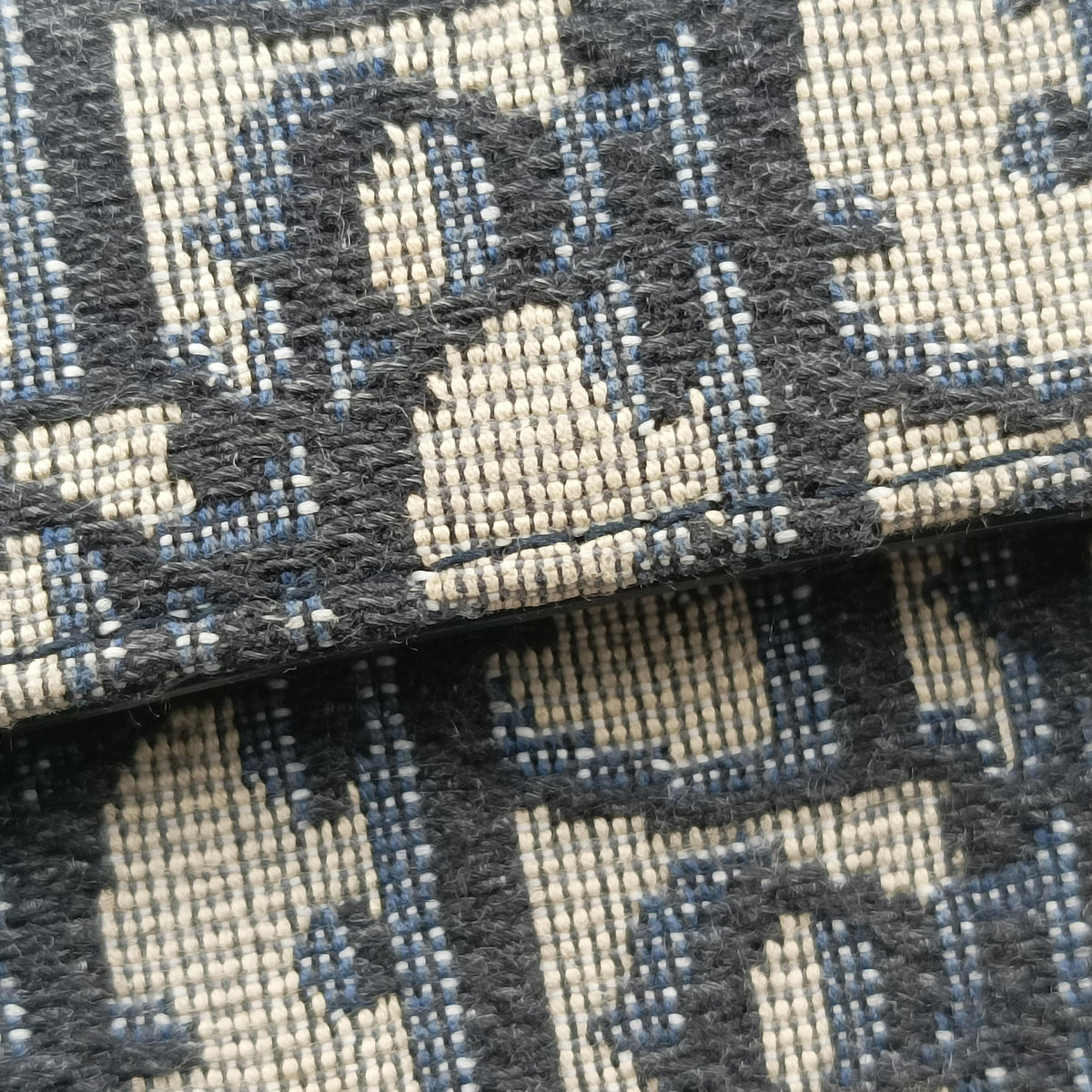 Pre-owned Christian Dior Saddle Navy Jacquard × Leather  handbag | stylenewstar