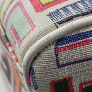 Vintage Fendi Zucca Boston White x Multicolor PVC coated canvas 8BL068 handbag | stylenewstar