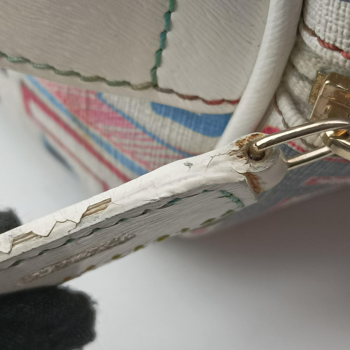 Vintage Fendi Zucca Boston White x Multicolor PVC coated canvas 8BL068 handbag | stylenewstar