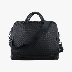 Pre-owned Bottega Veneta Intrecciato Black lambskin  shoulderbag | stylenewstar