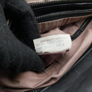 Pre-owned Bottega Veneta Intrecciato Black lambskin  shoulderbag | stylenewstar