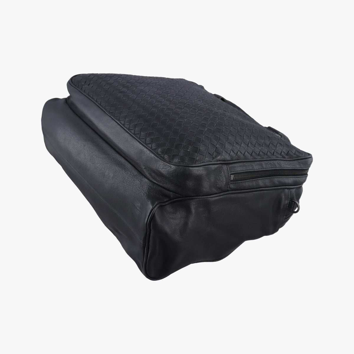 Pre-owned Bottega Veneta Intrecciato Black lambskin  shoulderbag | stylenewstar