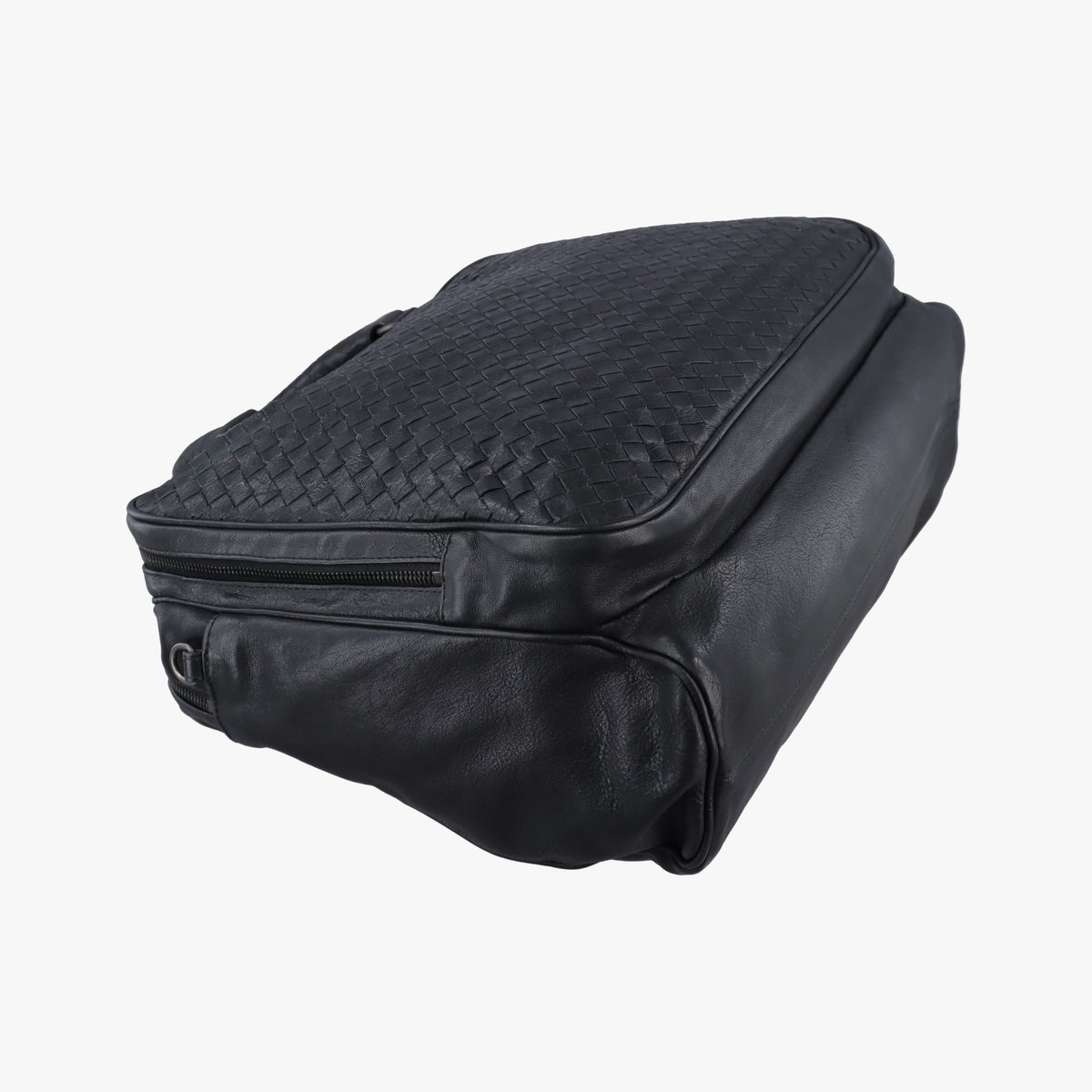 Pre-owned Bottega Veneta Intrecciato Black lambskin  shoulderbag | stylenewstar