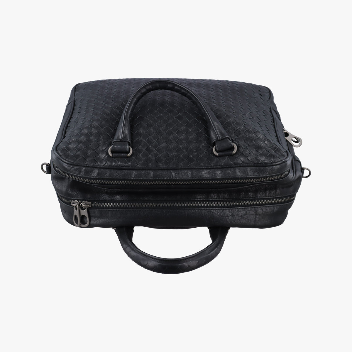 Pre-owned Bottega Veneta Intrecciato Black lambskin  shoulderbag | stylenewstar