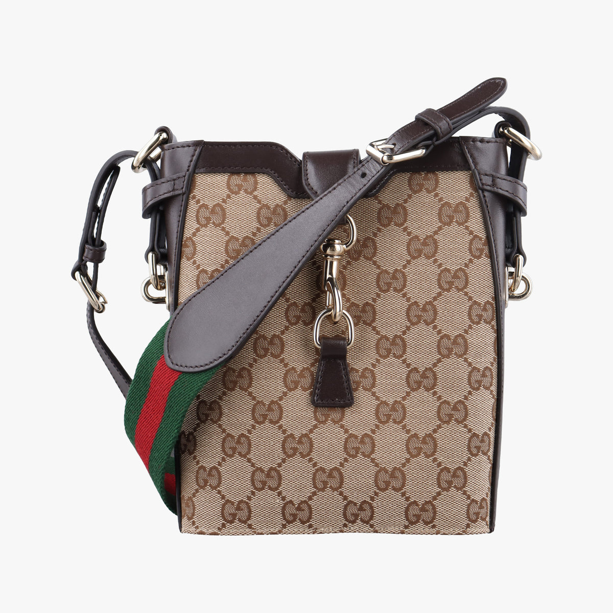 Vintage Gucci GG Canvas Sherry Beige ×Brown canvas×leather 782919 shoulderbag | stylenewstar