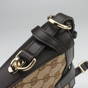 Vintage Gucci GG Canvas Sherry Beige ×Brown canvas×leather 782919 shoulderbag | stylenewstar