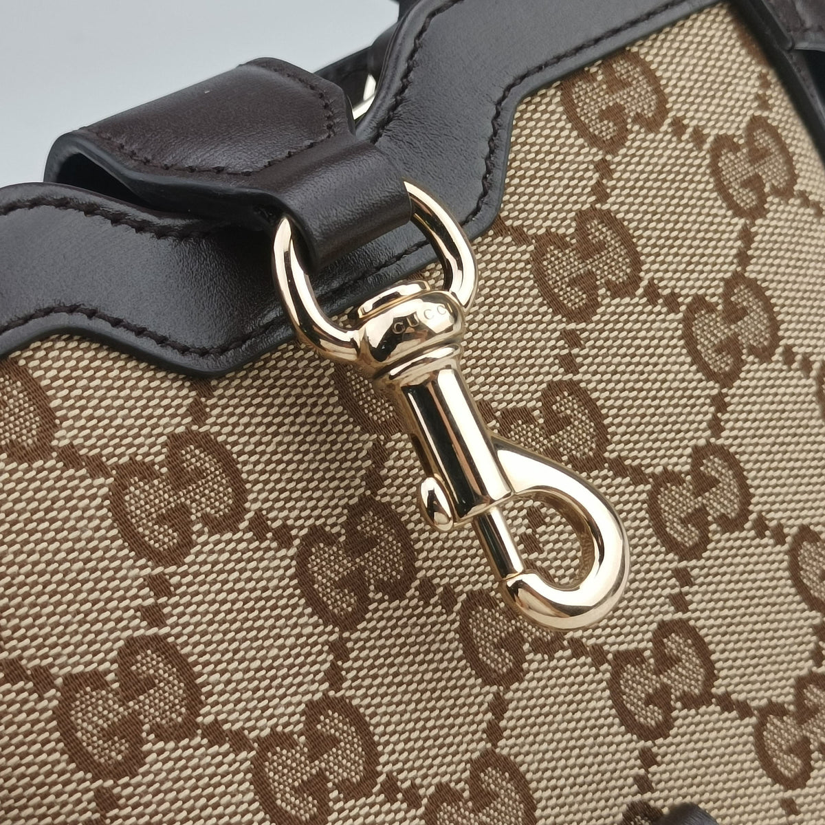 Vintage Gucci GG Canvas Sherry Beige ×Brown canvas×leather 782919 shoulderbag | stylenewstar