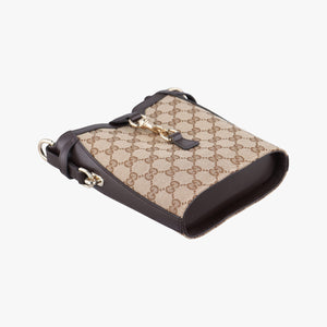 Vintage Gucci GG Canvas Sherry Beige ×Brown canvas×leather 782919 shoulderbag | stylenewstar