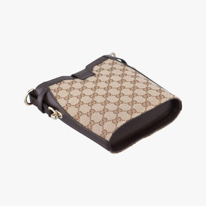 Vintage Gucci GG Canvas Sherry Beige ×Brown canvas×leather 782919 shoulderbag | stylenewstar