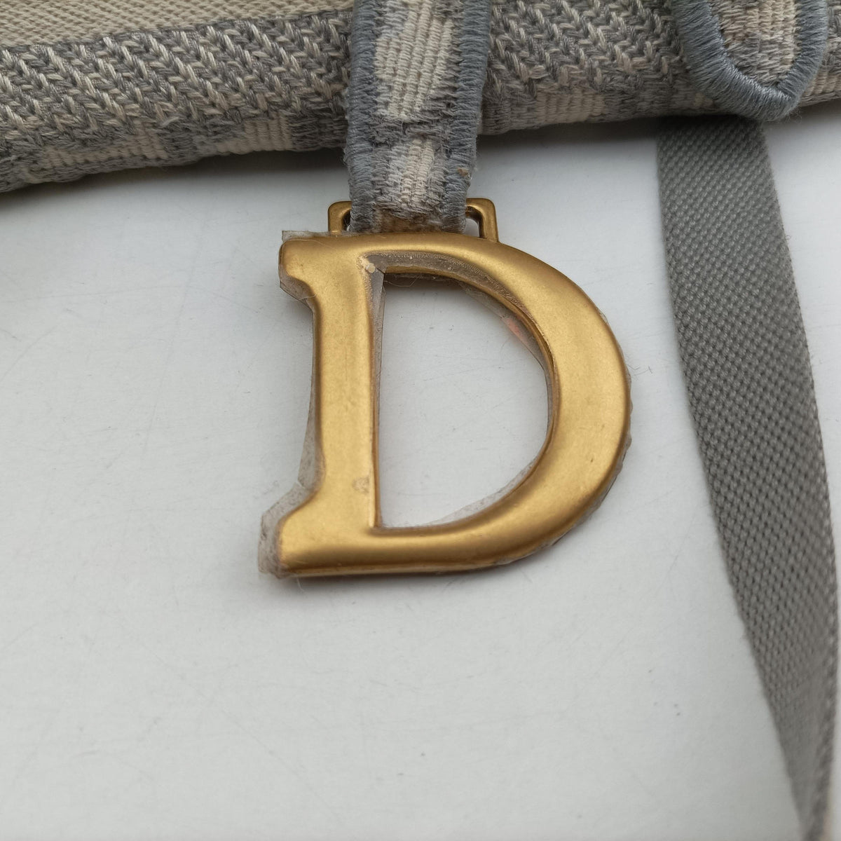 Pre-owned Christian Dior Saddle Grey jacquard  bum bag/waist bag | stylenewstar