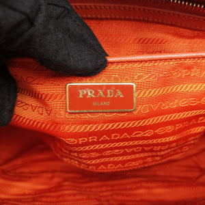 Secondhand Prada Galleria Orange SAFFIANO Leather BN1844 handbag | stylenewstar