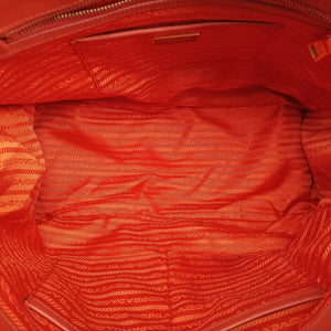 Secondhand Prada Galleria Orange SAFFIANO Leather BN1844 handbag | stylenewstar