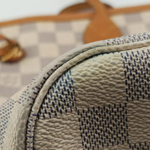 Secondhand Louis Vuitton Neverfull MM Azur Damier Canvas N51107 shoulderbag | stylenewstar