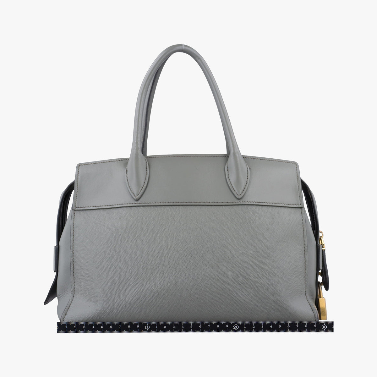 Pre-owned Prada Esplanade Grey SAFFIANO Leather 1BA046 handbag | stylenewstar