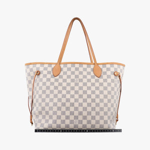Pre-owned Louis Vuitton Neverfull MM Azur Damier Canvas N51107 shoulderbag | stylenewstar