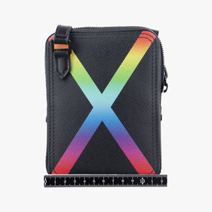 Pre-owned Louis Vuitton Danube Messenger black×multicolor Taiga M30332 shoulderbag | stylenewstar