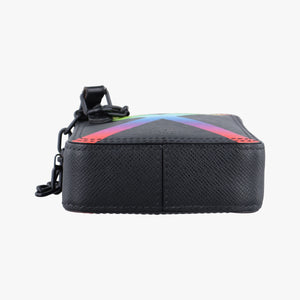 Pre-owned Louis Vuitton Danube Messenger black×multicolor Taiga M30332 shoulderbag | stylenewstar