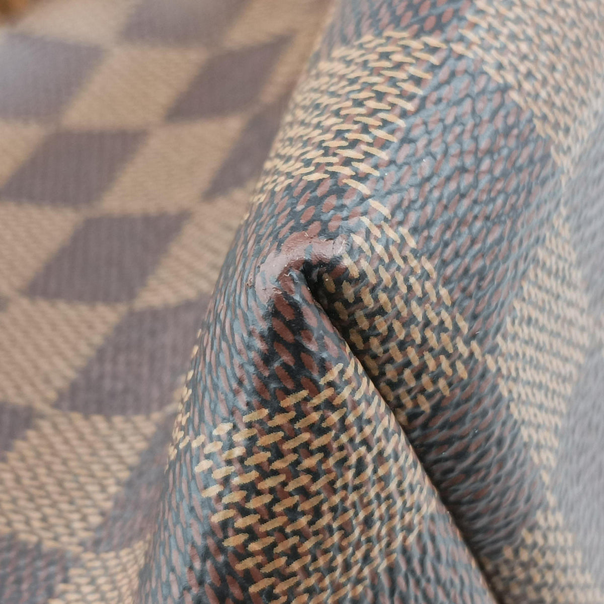 Pre-owned Louis Vuitton Daypack Clapton EBENE×CREME Damier Canvas×calf leather N42259 backpack/rucksack | stylenewstar