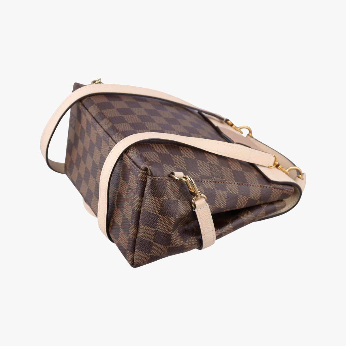 Pre-owned Louis Vuitton Daypack Clapton EBENE×CREME Damier Canvas×calf leather N42259 backpack/rucksack | stylenewstar