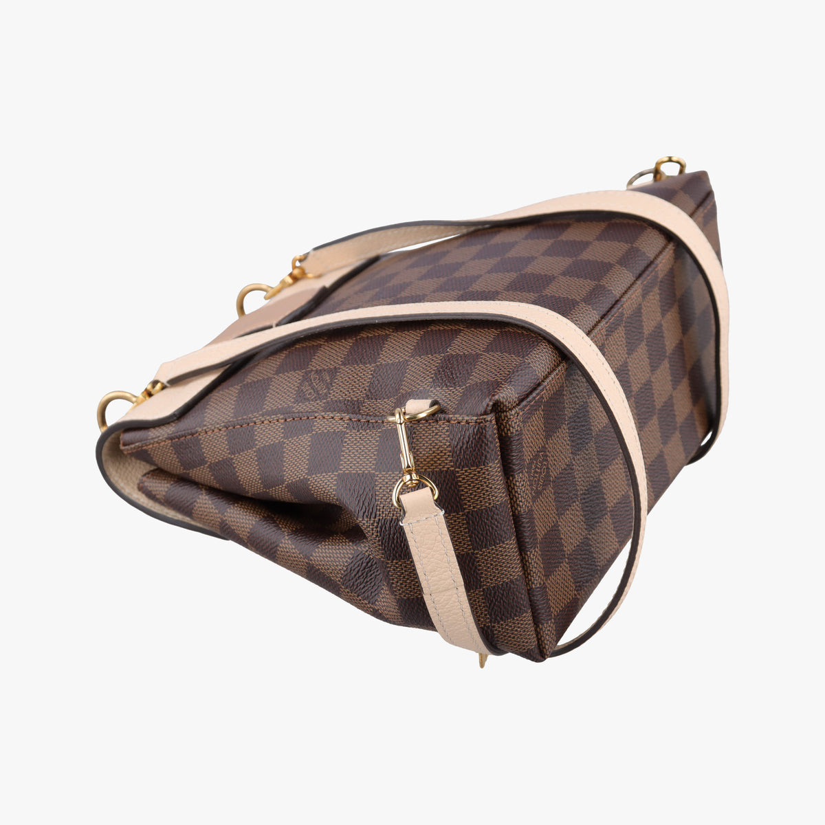 Pre-owned Louis Vuitton Daypack Clapton EBENE×CREME Damier Canvas×calf leather N42259 backpack/rucksack | stylenewstar