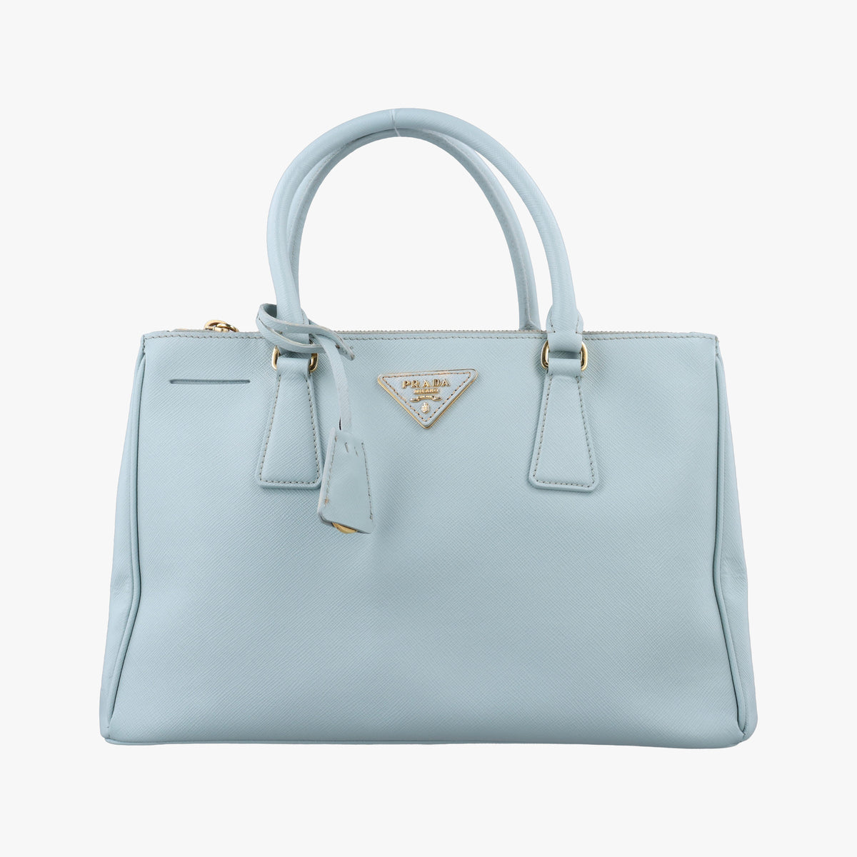 Pre-owned Prada Galleria Blue SAFFIANO Leather BN1786 handbag | stylenewstar