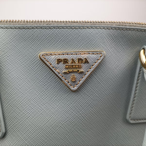 Pre-owned Prada Galleria Blue SAFFIANO Leather BN1786 handbag | stylenewstar