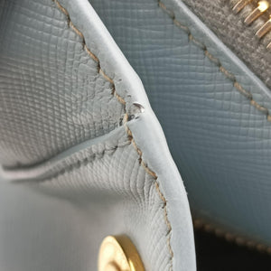 Pre-owned Prada Galleria Blue SAFFIANO Leather BN1786 handbag | stylenewstar