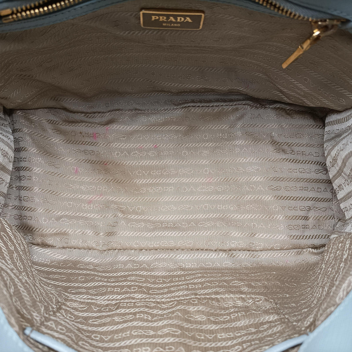 Pre-owned Prada Galleria Blue SAFFIANO Leather BN1786 handbag | stylenewstar