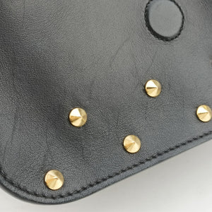 Pre-owned Alexander McQueen Studded Skull Padlock Black Leather  shoulderbag | stylenewstar