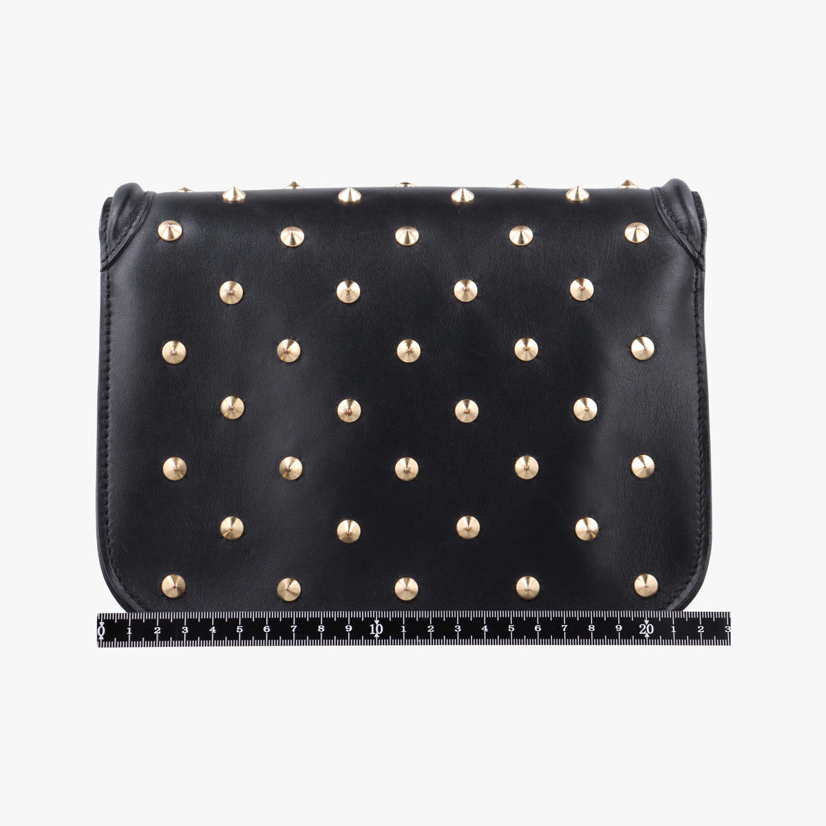 Pre-owned Alexander McQueen Studded Skull Padlock Black Leather  shoulderbag | stylenewstar