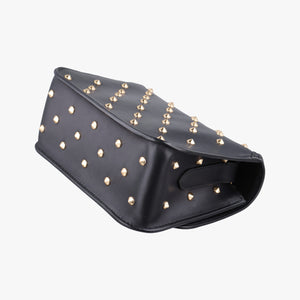 Pre-owned Alexander McQueen Studded Skull Padlock Black Leather  shoulderbag | stylenewstar