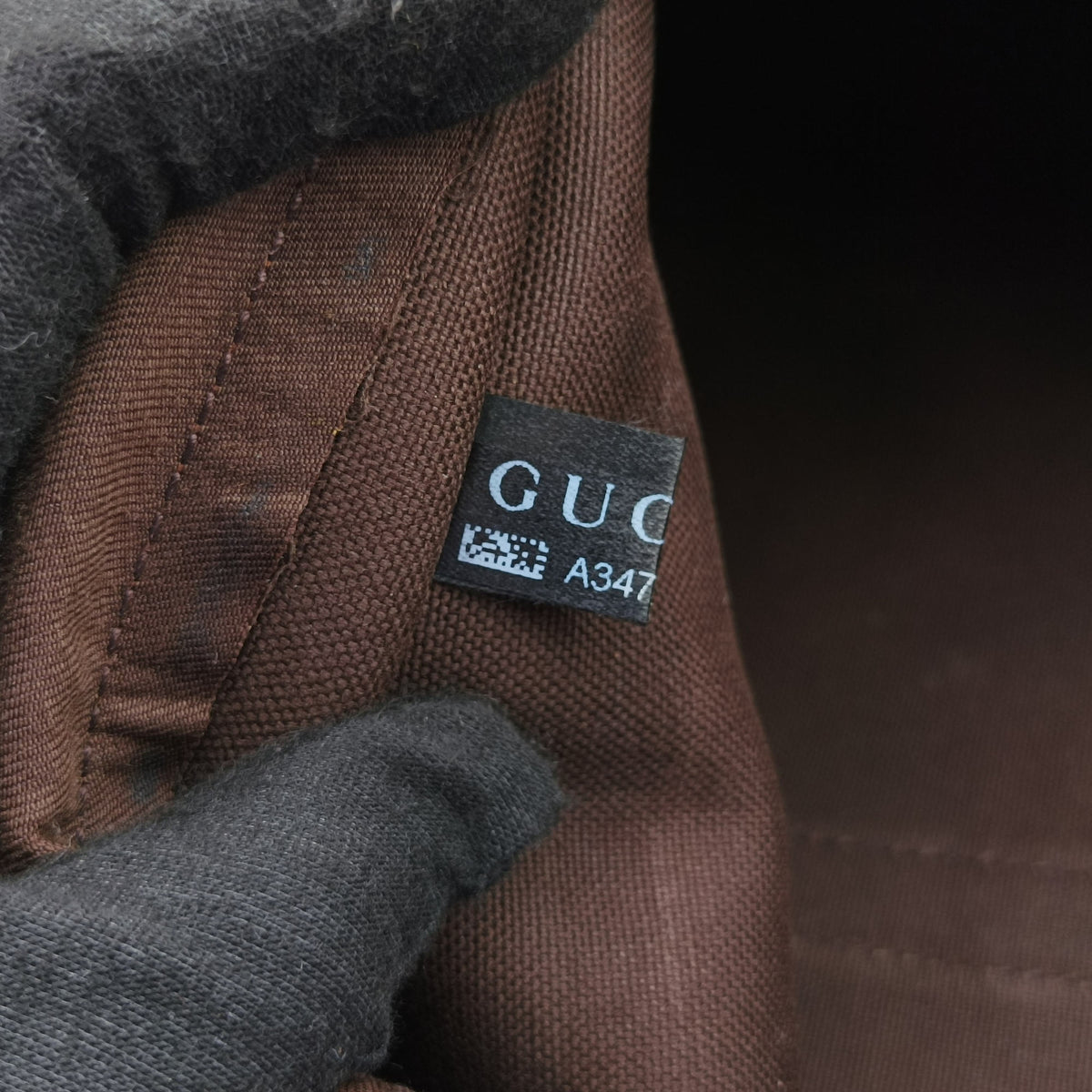 Pre-owned Gucci New Jackie Brown×gBeige PVC coated canvas×Leather 203493 shoulderbag | stylenewstar