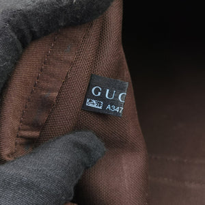 Pre-owned Gucci New Jackie Brown×gBeige PVC coated canvas×Leather 203493 shoulderbag | stylenewstar