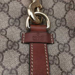 Pre-owned Gucci New Jackie Brown×gBeige PVC coated canvas×Leather 203493 shoulderbag | stylenewstar