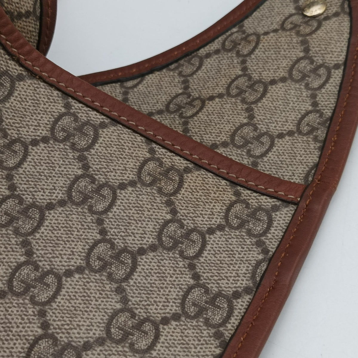 Pre-owned Gucci New Jackie Brown×gBeige PVC coated canvas×Leather 203493 shoulderbag | stylenewstar