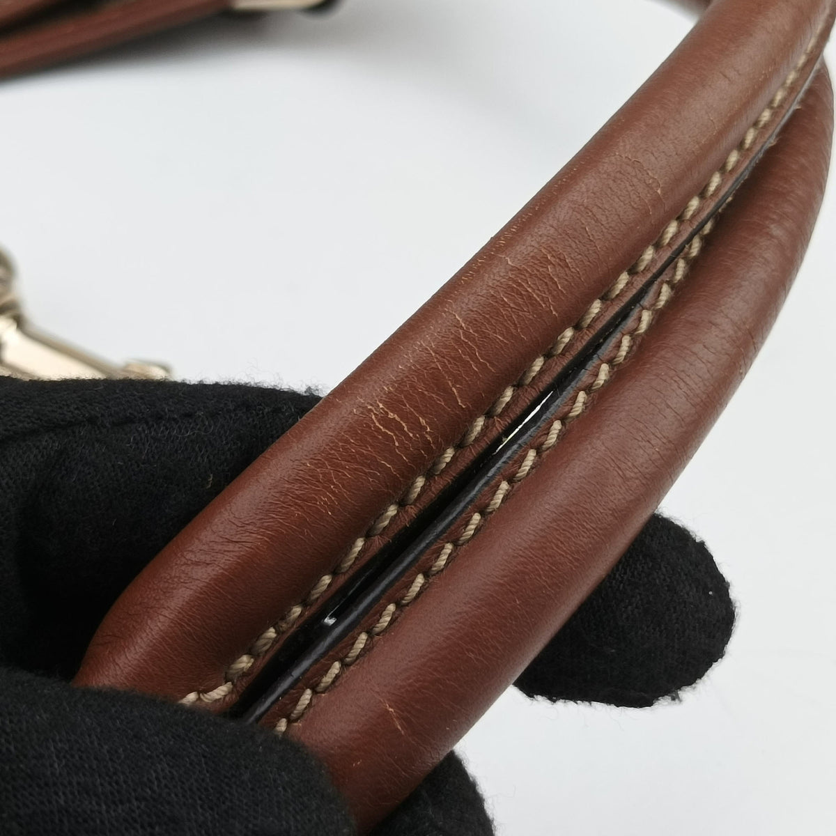Pre-owned Gucci New Jackie Brown×gBeige PVC coated canvas×Leather 203493 shoulderbag | stylenewstar