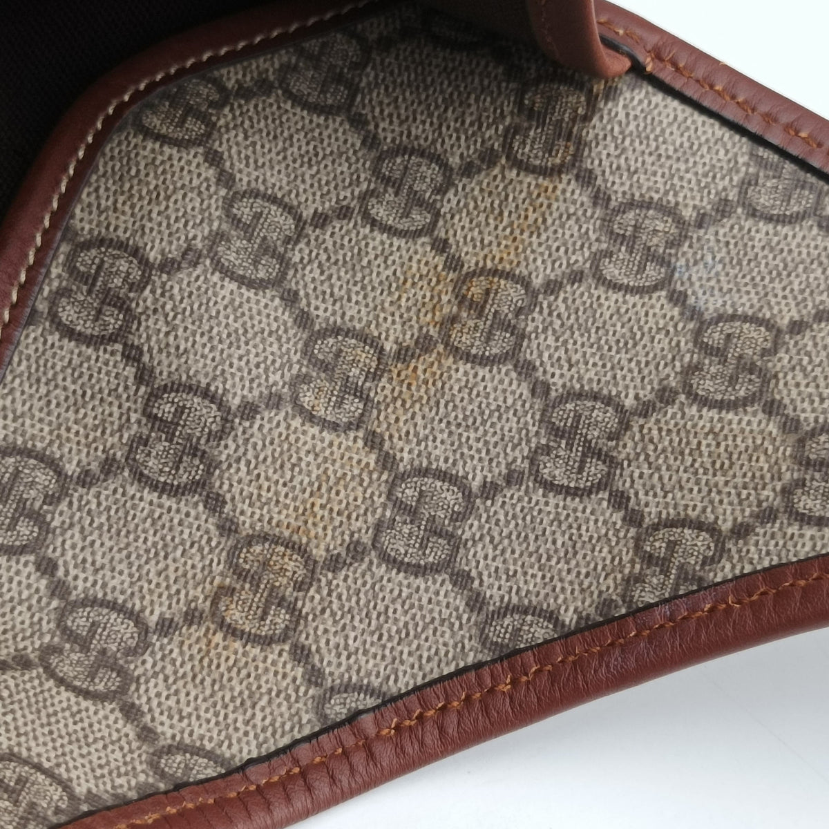 Pre-owned Gucci New Jackie Brown×gBeige PVC coated canvas×Leather 203493 shoulderbag | stylenewstar