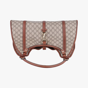Pre-owned Gucci New Jackie Brown×gBeige PVC coated canvas×Leather 203493 shoulderbag | stylenewstar