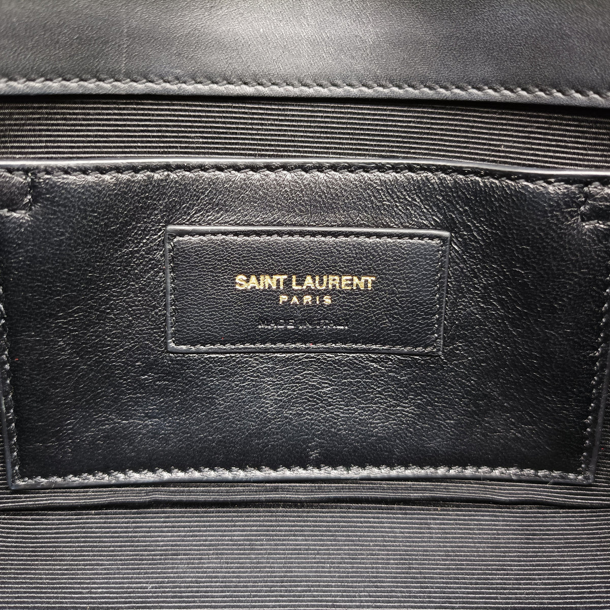 Pre-owned Yves Saint Laurent Monogram Kate Black Leather 356096 shoulderbag | stylenewstar