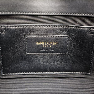 Pre-owned Yves Saint Laurent Monogram Kate Black Leather 356096 shoulderbag | stylenewstar