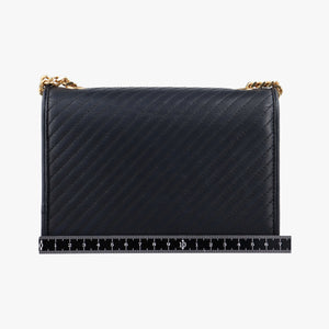 Pre-owned Yves Saint Laurent Monogram Kate Black Leather 356096 shoulderbag | stylenewstar