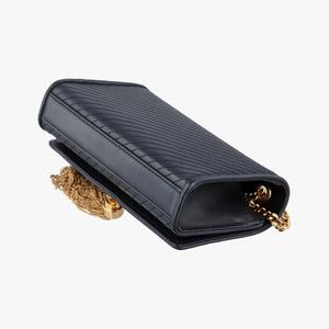 Pre-owned Yves Saint Laurent Monogram Kate Black Leather 356096 shoulderbag | stylenewstar