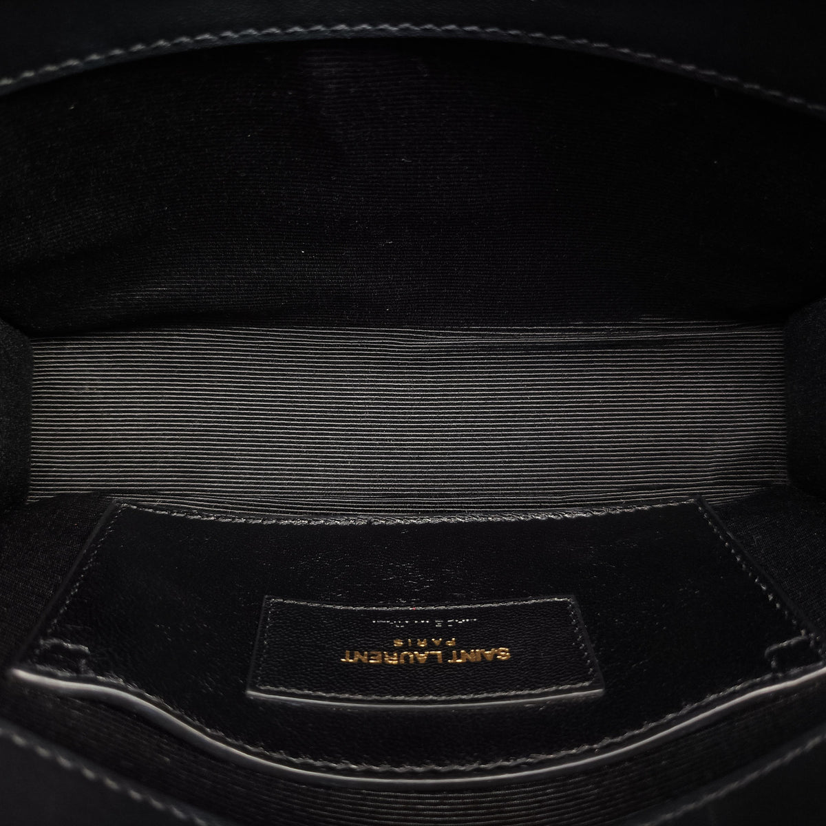 Pre-owned Yves Saint Laurent Monogram Kate Black Leather 356096 shoulderbag | stylenewstar
