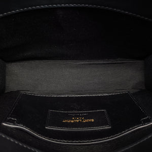 Pre-owned Yves Saint Laurent Monogram Kate Black Leather 356096 shoulderbag | stylenewstar
